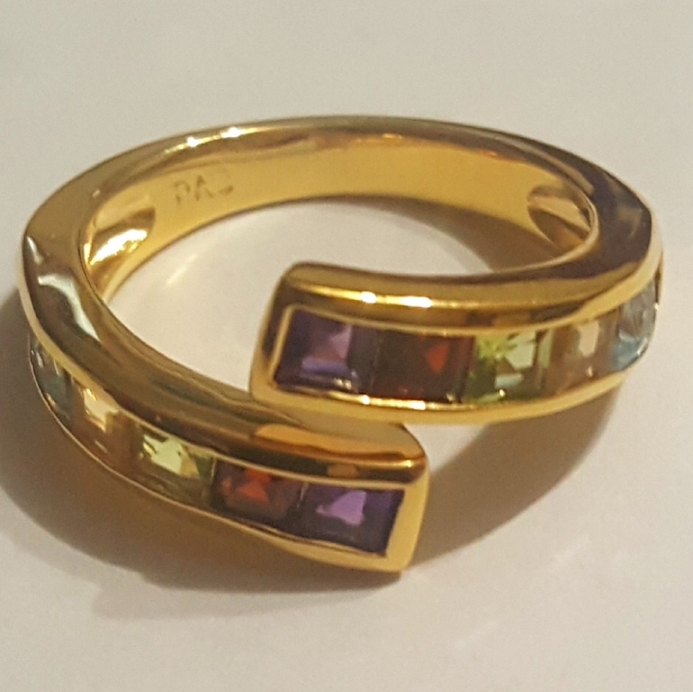 Gemstone channel set Ring